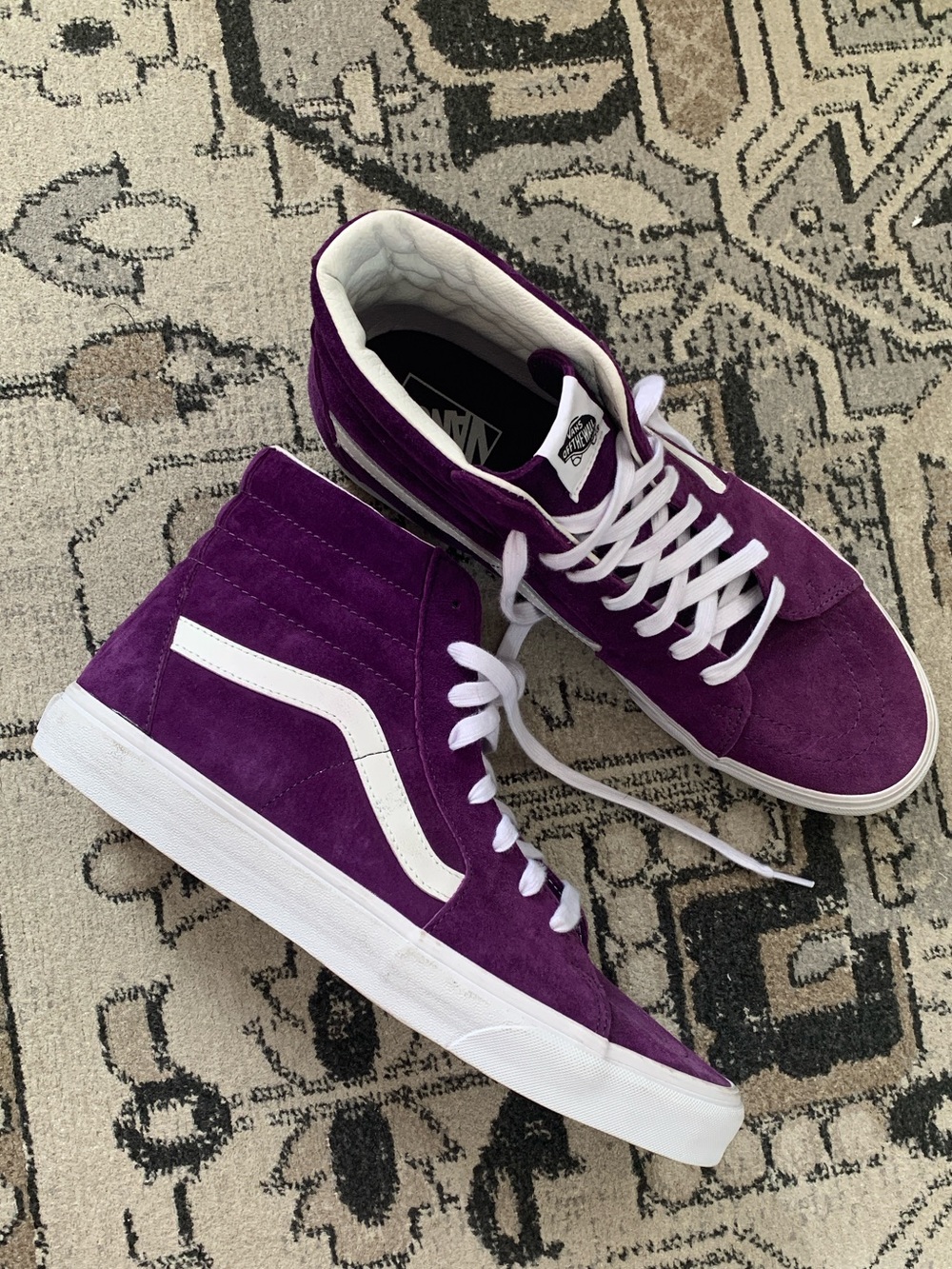 Vans Purple Suede High-Top Sneakers